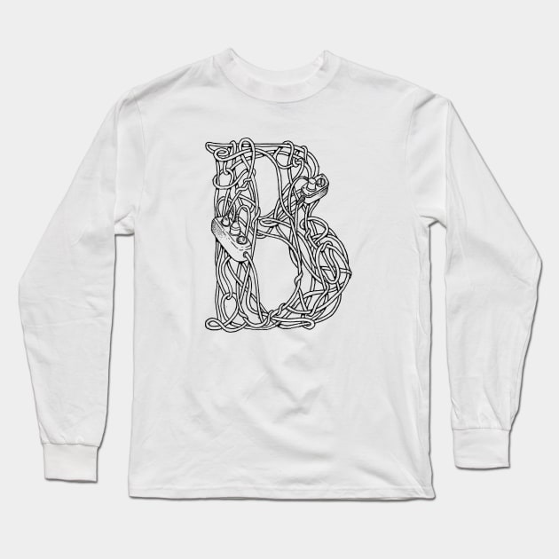 B Long Sleeve T-Shirt by evrentural